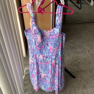 Lilly Pulitzer Tropical Pink and Blue Mini Dress
